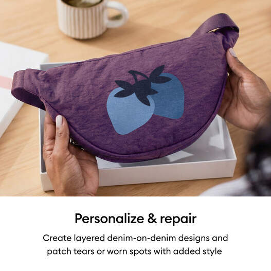 Iron-on Patch, Blue Denim Tones, 4 in x 6 in (16)