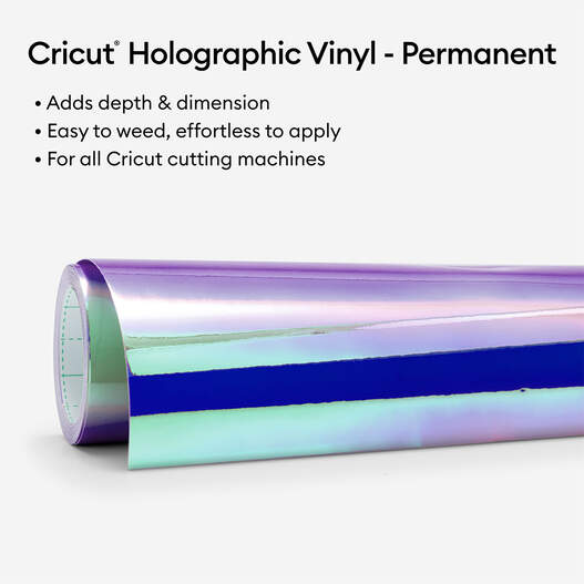 Holographic Vinyl Permanent Compatible with Cricut Joy [20 Pack, 5.5 x 12  inch] Metallic Opal Vinyl Sheets [Opal, Rainbow/Silver, Pink, Blue/Green
