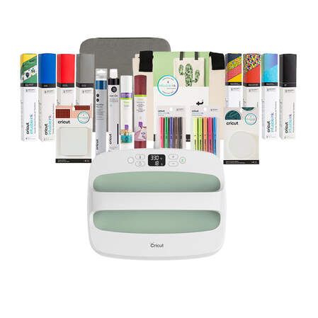 Cricut EasyPress™ 2, Mint  - 12" x 10" + Essentials Iron-On Bundle