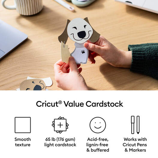 Cricut&reg; Value Cardstock, White - 8.5 in x 11 in (80 ct)