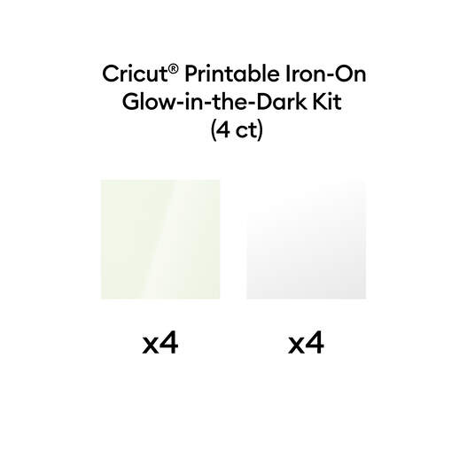 Cricut&reg; Printable Iron-On Glow in the Dark Kit &ndash; 8.5 in x 11 in (4 ct)