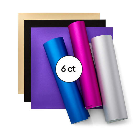 Cricut Joy Smart Permanent Shimmer Vinyl Roll Bundle, Pink, Purple, Blue 
