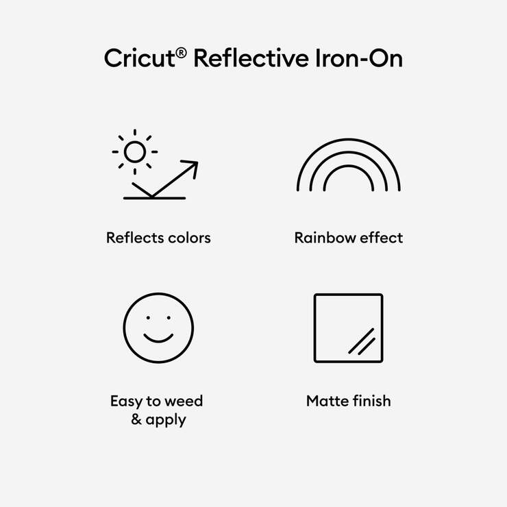 Reflective Iron-On, Rainbow Reflective Iron-On, Rainbow