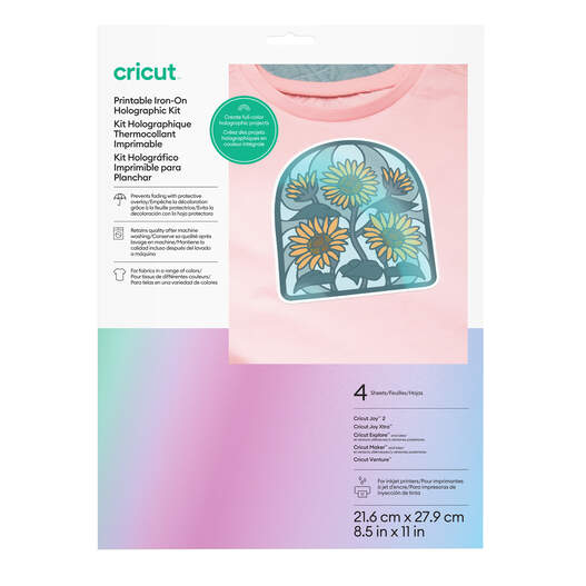 Cricut&reg; Printable Iron-On Holographic &ndash; 8.5 in x 11 in (4 ct)