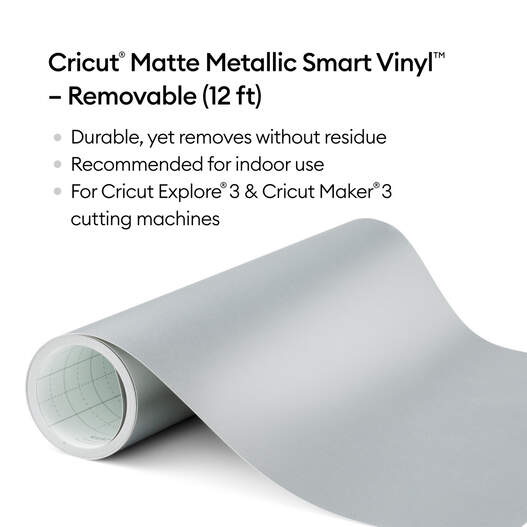 Cricut Removable Adhesive Vinyl, 12 x 48 Inches, Matte, Black