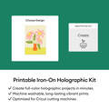 Cricut&reg; Printable Iron-On Holographic &ndash; 8.5 in x 11 in (4 ct)