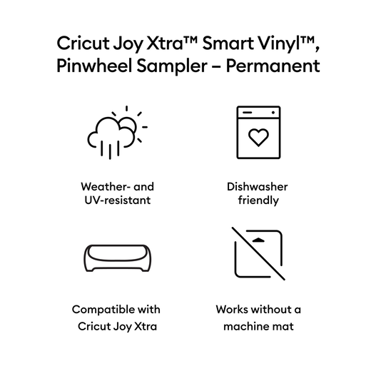 Cricut Joy Xtra™ Smart Vinyl™ – Permanent, Roller Skate Sampler (3 ct)