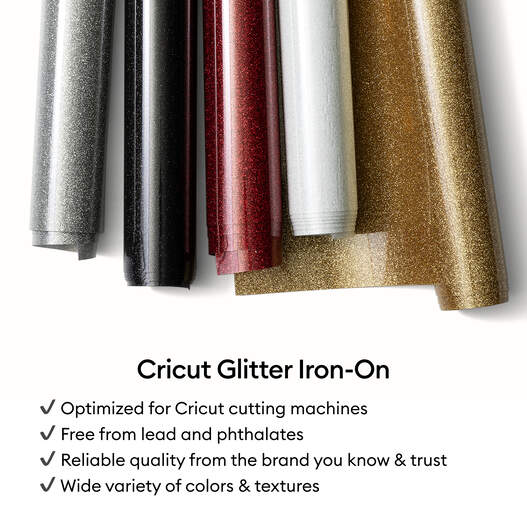 Glitter Iron-On, Bright Orange