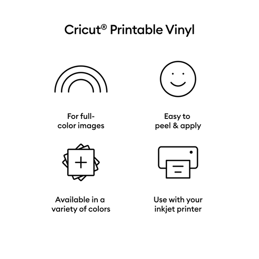 Cricut® Printable Vinyl - 8.5 in x 11 in (40 ct)