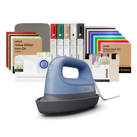 Cricut EasyPress Mini&trade; - 6 x 3, Powder Blue + Everything Bundle