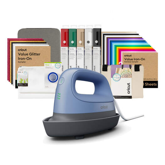 Cricut EasyPress Mini&trade; - 6 x 3, Powder Blue + Everything Bundle