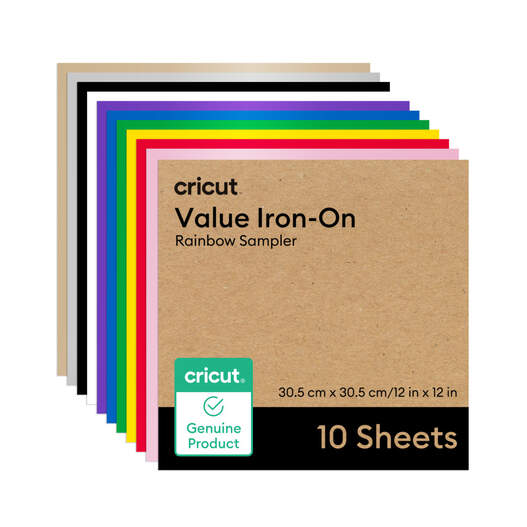Value Iron-On, Rainbow Sampler - 12 in x 12 in (10 ct)