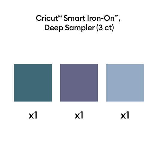Cricut&reg; Smart Iron-On&trade; Matless Heat Transfer Vinyl, Deep Sampler - 13 in x 12 in (3 ct)
