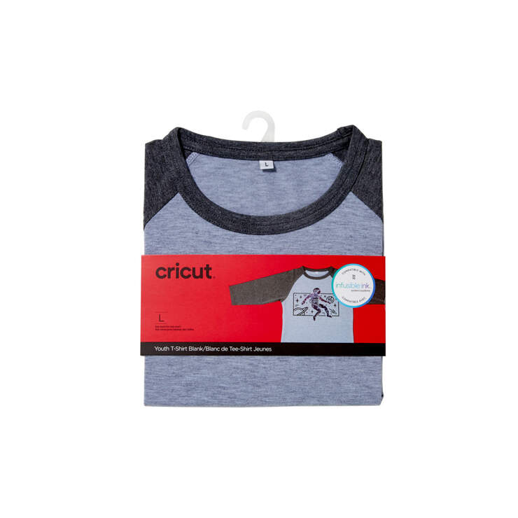 Unisex Youth T-Shirt Blank, Raglan in Dark/Light Heathered Gray Unisex Youth T-Shirt Blank, Raglan in Dark/Light Heathered Gray