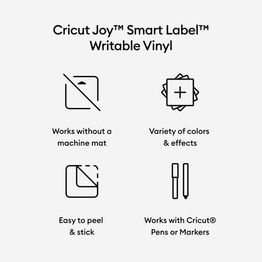 Cricut Permanent Smart Label Writable Vinyl - White - 13 x 36 in