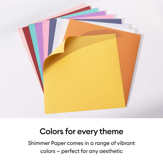 Cricut&reg; Shimmer Paper, Rainbow Sampler - 12 in x 12 in (20 ct)