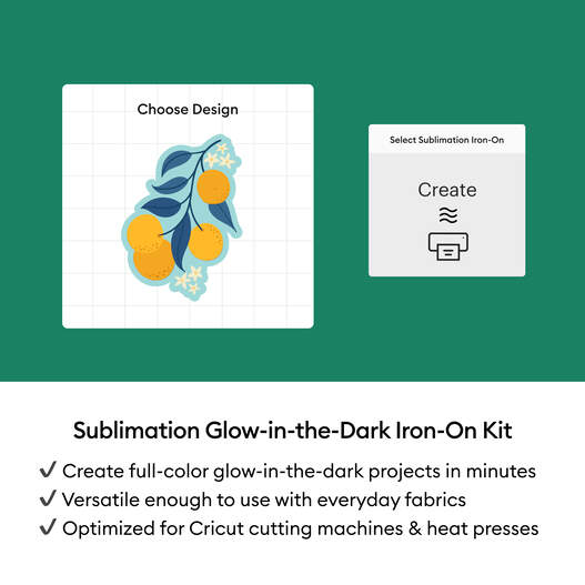 Cricut&reg; Sublimation Glow-in-the-Dark Iron-On Kit &ndash; 8.5 in x 11 in (4 ct)