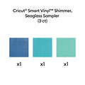 Cricut&reg; Smart Vinyl&trade; Shimmer Matless Permanent Vinyl, Seaglass Sampler - 13 in x 12 in (3 ct)