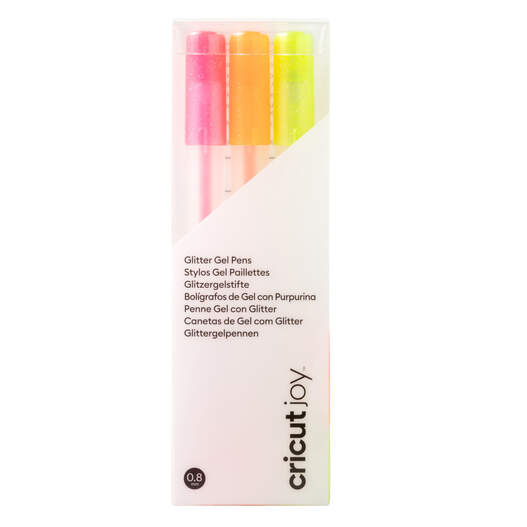 Cricut Joy™ 0.8 mm Neon Glitter Gel Pens - 3-Pack