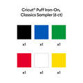 Cricut® Puff Iron-On, Classics Sampler - 12 in x 12 in (6 ct)