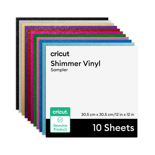 Cricut® Shimmer Vinyl – Permanent, Party Sampler - 12 in x 12 in (10 ct)