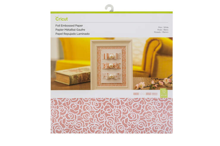 Deluxe Paper Foil Embossed, Pink/White Deluxe Paper Foil Embossed, Pink/White