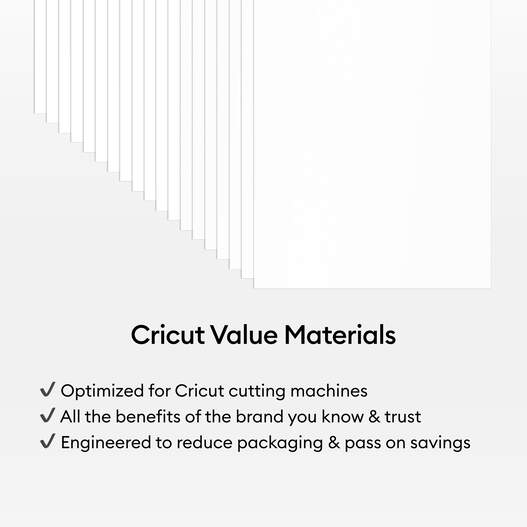Cricut&reg; Value Cardstock, White - A4 (80 ct)