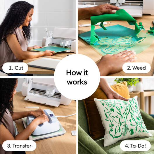 Cricut® Flocked Iron-On, Classics Sampler - 12 in x 12 in (5 ct)