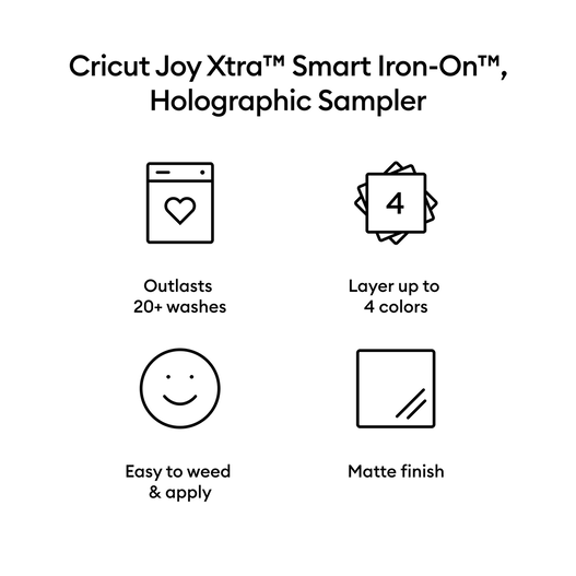 Cricut Joy Holographic Dahlia Smart Iron - on