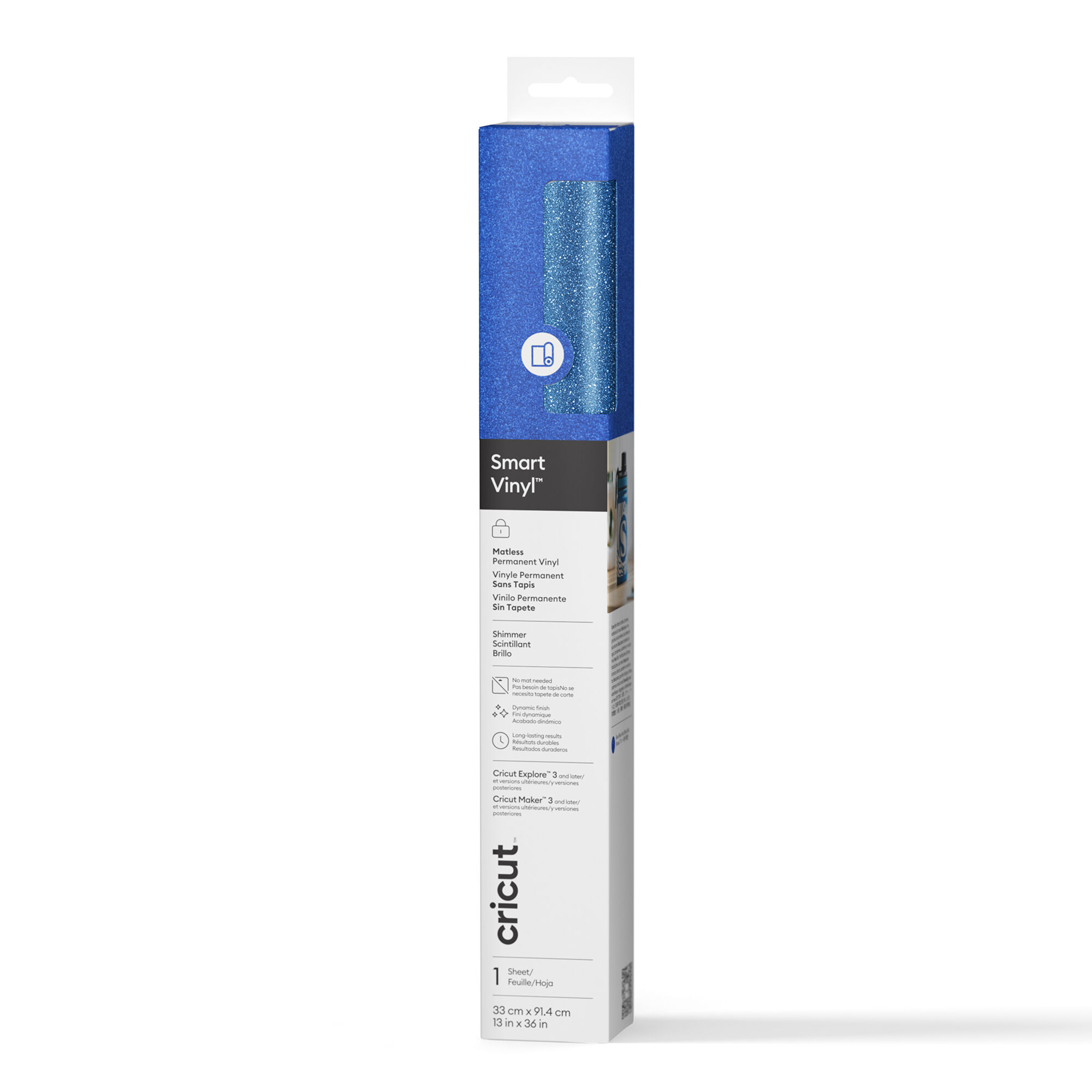 Cricut Smart Vinyl Shimmer | Permanent | 3 ft | Blue