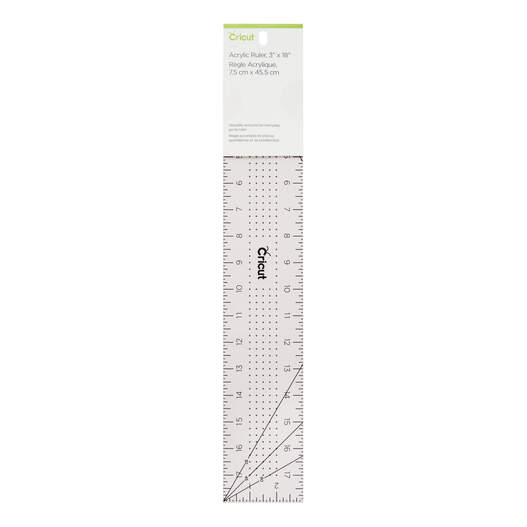 Acrylic Ruler, Rose  - 3" x 18"