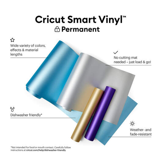 Cricut Smart Vinyl™ Shimmer – Permanent (3 ft) for Craft Projects