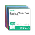Cricut&reg; Gradient Glitter Paper, Rainbow Sampler - 12 in x 12 in (12 ct)