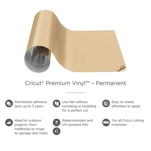 Cricut Adhesive Foil - Matte Gold (12 x 48 Inches)