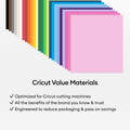 Cricut&reg; Value Cardstock, Rainbow Sampler - 12 in x 12 in (75 ct)