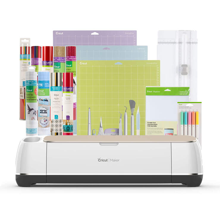 Cricut Maker® + Everything Materials Bundle, Champagne Cricut Maker® + Everything Materials Bundle, Champagne