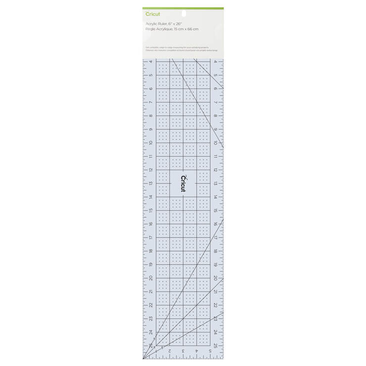 Acrylic Ruler, Blue  - 6" x 26"