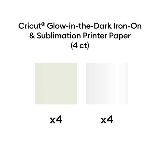 Cricut&reg; Sublimation Glow-in-the-Dark Iron-On Kit &ndash; 8.5 in x 11 in (4 ct)
