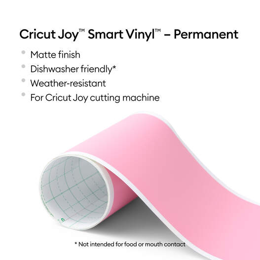 Cricut cricut joy smart permanent shimmer vinyl roll bundle, pink