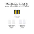 Cricut StickerPix Print + Cut&trade; Sticker Sheets, Photo Paper & Ink Cartridges Set (72 Prints)