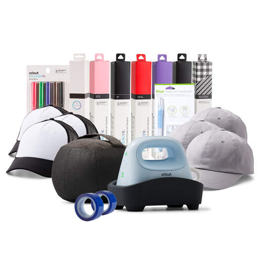 Cricut Hat Press Machine with Infusible Ink and Trucker Hat Bundle