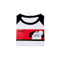 Unisex Youth T-Shirt Blank, Raglan in Black/White