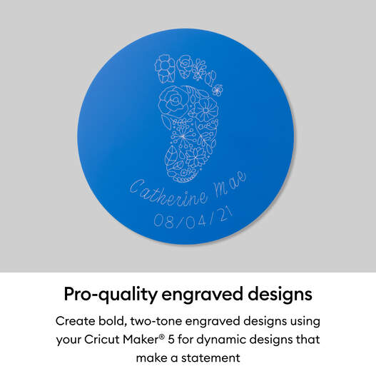 Cricut&reg; Two-Color Engraving Blanks, Circle - 4 in (8 ct), 3 mm thick