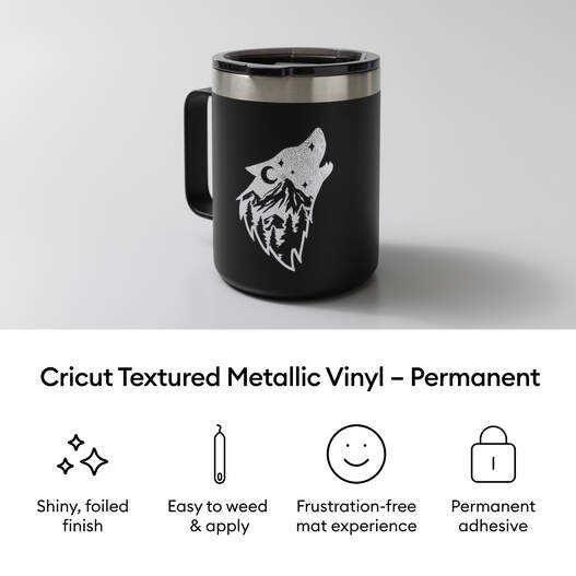 Cricut® Textured Metallic Vinyl – Permanent, Luxe Sampler - 12 in x 12 in (6 ct)