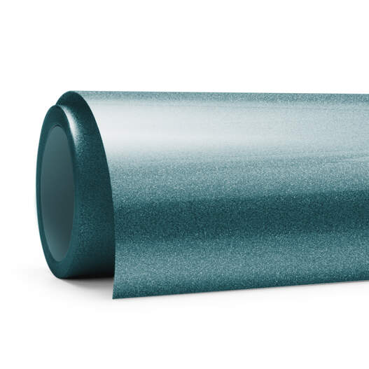 Glitter Iron-On, Deep Seafoam