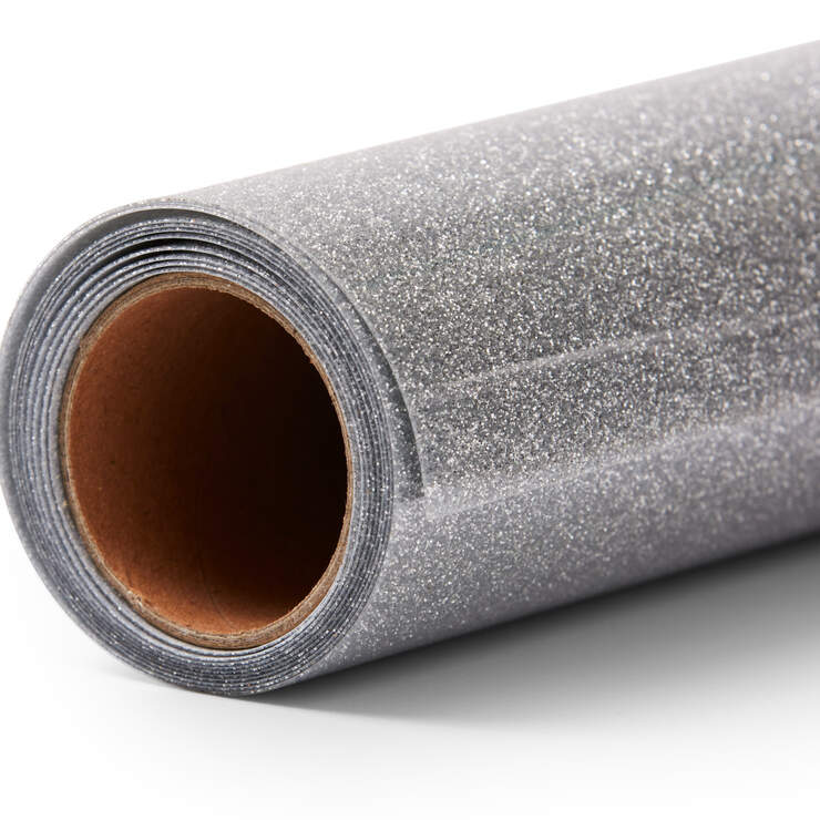 Glitter Iron-On (5 ft), Silver Glitter Iron-On (5 ft), Silver