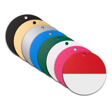 Cricut&reg; Two-Color Engraving Blanks, Circle - 3 in (8 ct), 3 mm thick