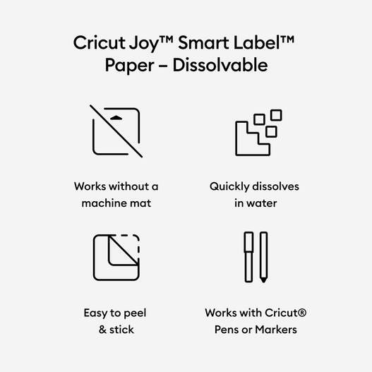 Cricut Joy Xtra Smart Label Paper – Permanent (4 ct) - 22139642
