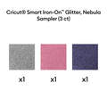 Cricut&reg; Smart Iron-On&trade; Glitter Matless Heat Transfer Vinyl, Nebula Sampler - 13 in x 12 in (3 ct)