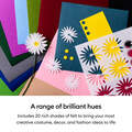 Cricut&reg; Felt Sampler, Rainbow &ndash; 12 in x 12 in (40 ct)